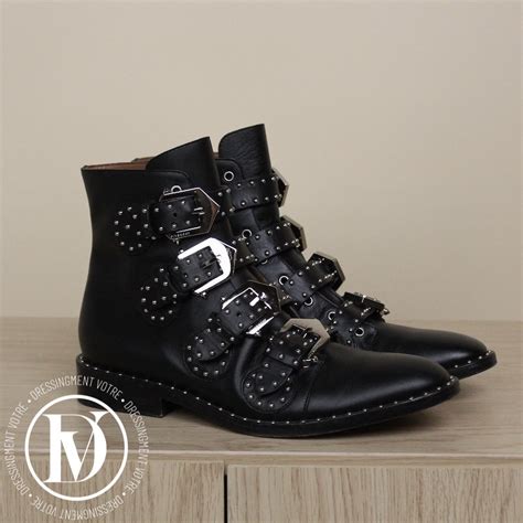 bottines cloutées femme givenchy|bottes hautes donnas givenchy.